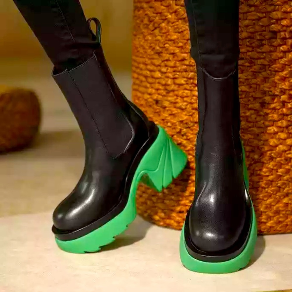 Electric Slip On Platform Boots